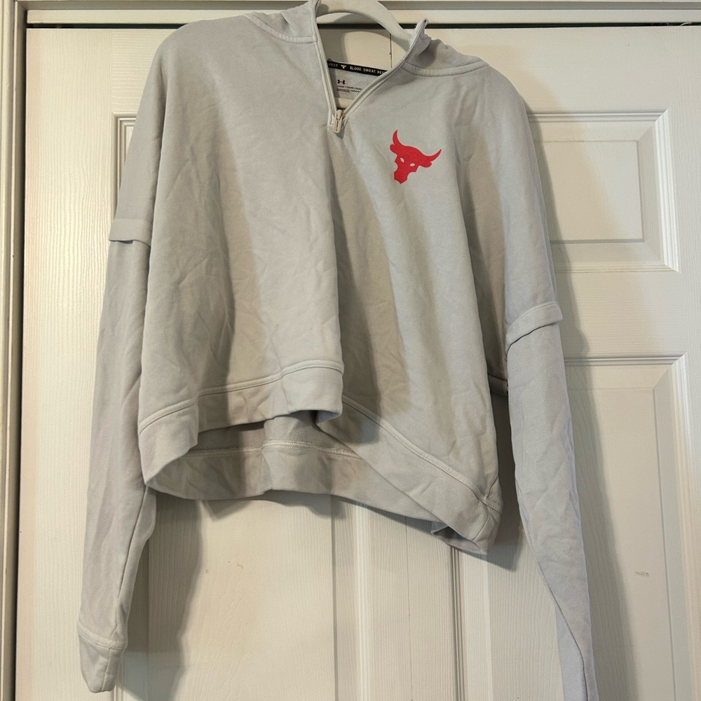 Under Armour Gray Hoodie with Red Logo
